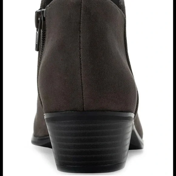 Women’s Shoes Style & Co Wiley Ankle Booties Charcoal Micro Size 9 Dark Gray NEW - Picture 6 of 6